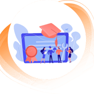 A professionally arranged graduate package including a graduation cap, certificate holder