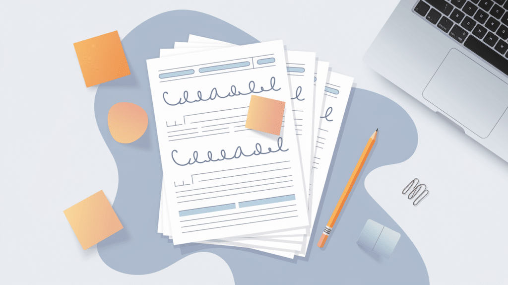 Common App essay drafts with revision notes