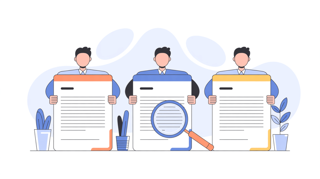 Illustration: comparing three model letters of intent