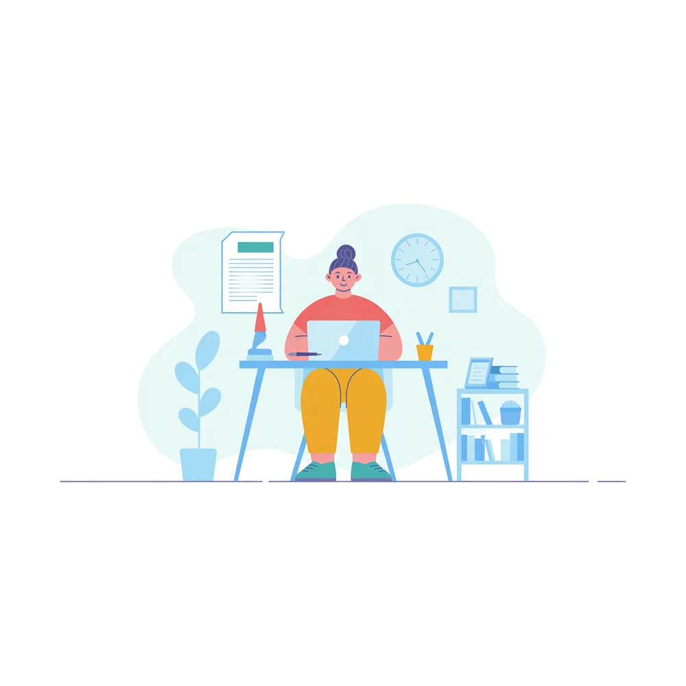 Illustration: an applicant checking a draft against a word limit
