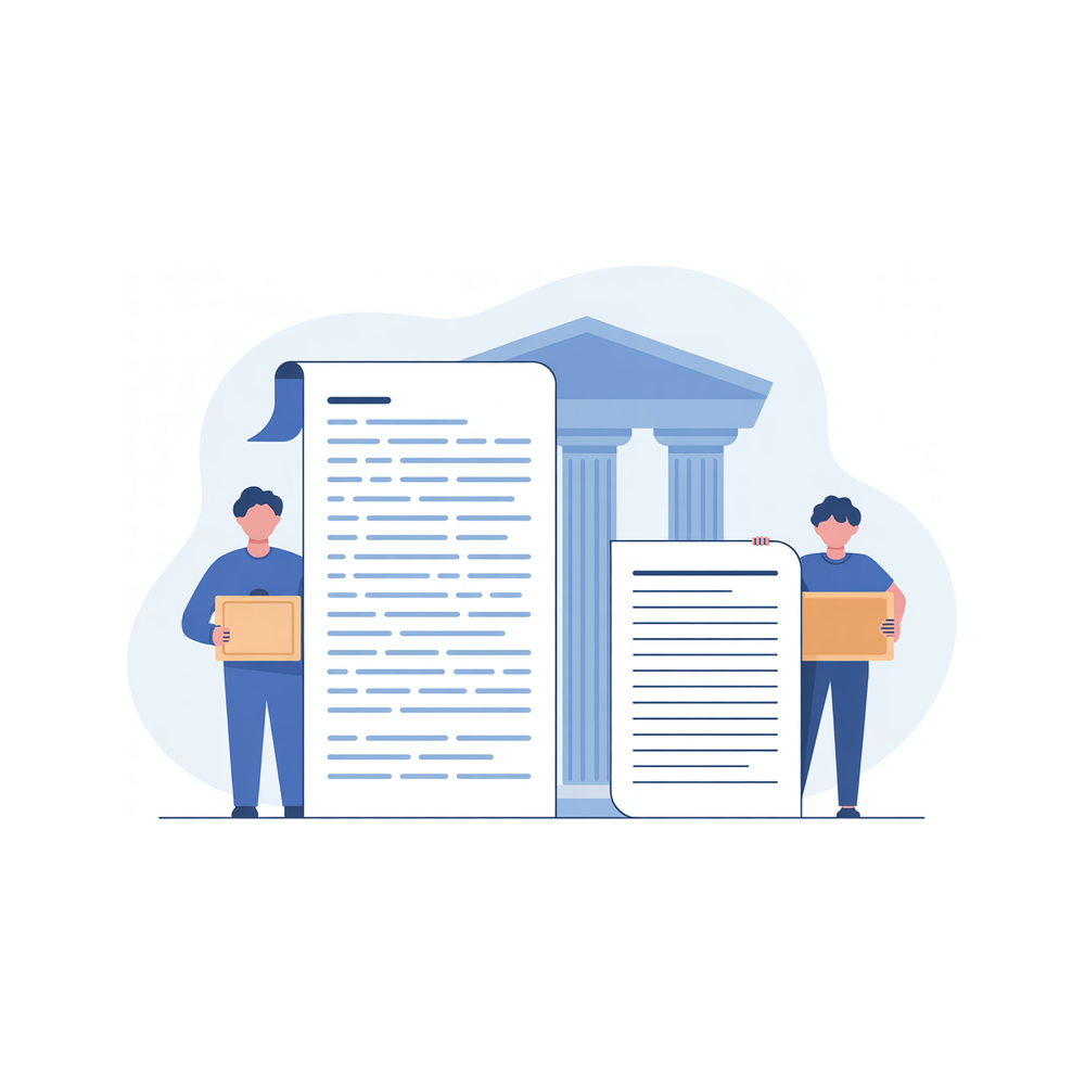 Illustration: a long statement compared against a short one